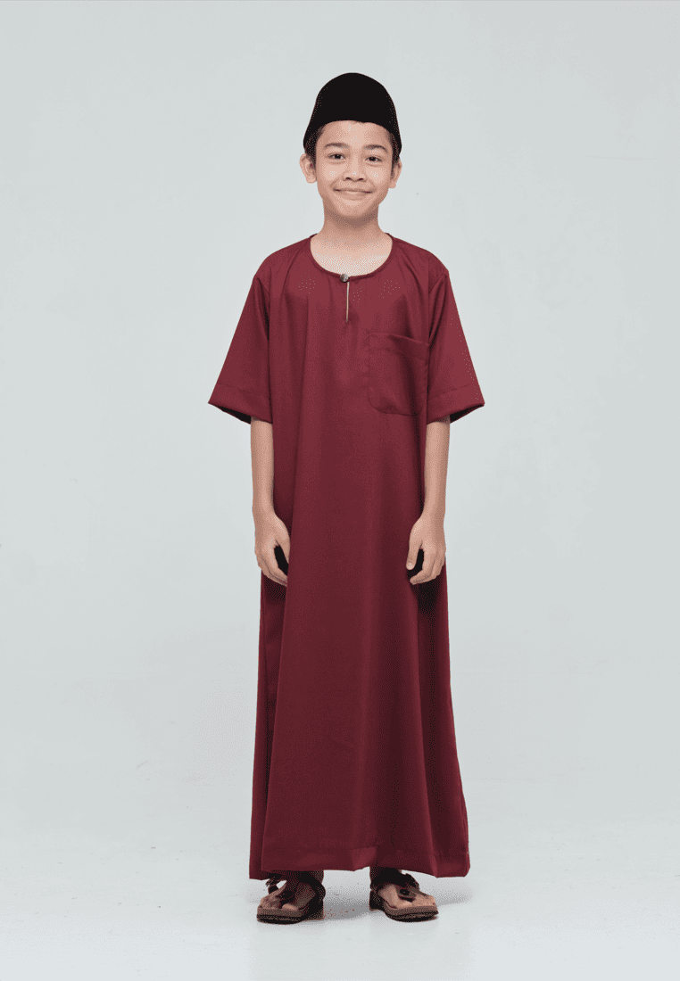 Jubah Ouhud Kids Maroon